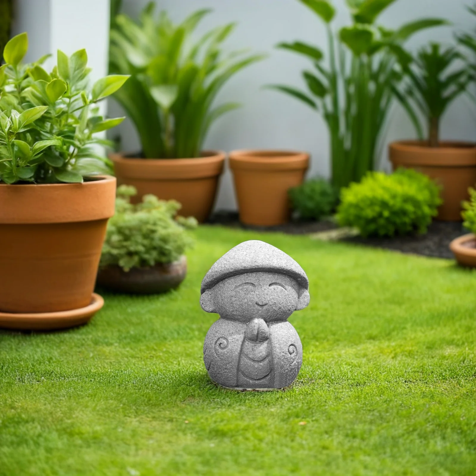

Exquisite Stone Maitreya Adornment Small Buddha Animal Bonsai Decor Miniature Garden Sculpture Tea Table Buddha Ornament Craft