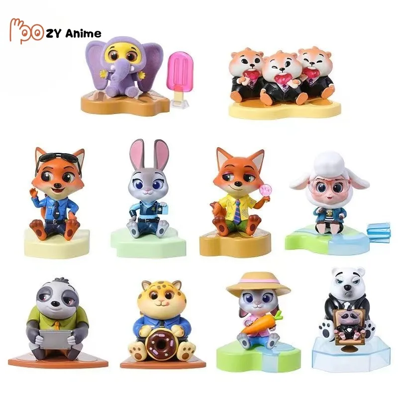 Boîte ennemi mystérieuse de la série Disney Elin Zootopia Sit Down, ornements de beurre faits à la main à collectionner, jouet de réparation Judy mignon, cadeau