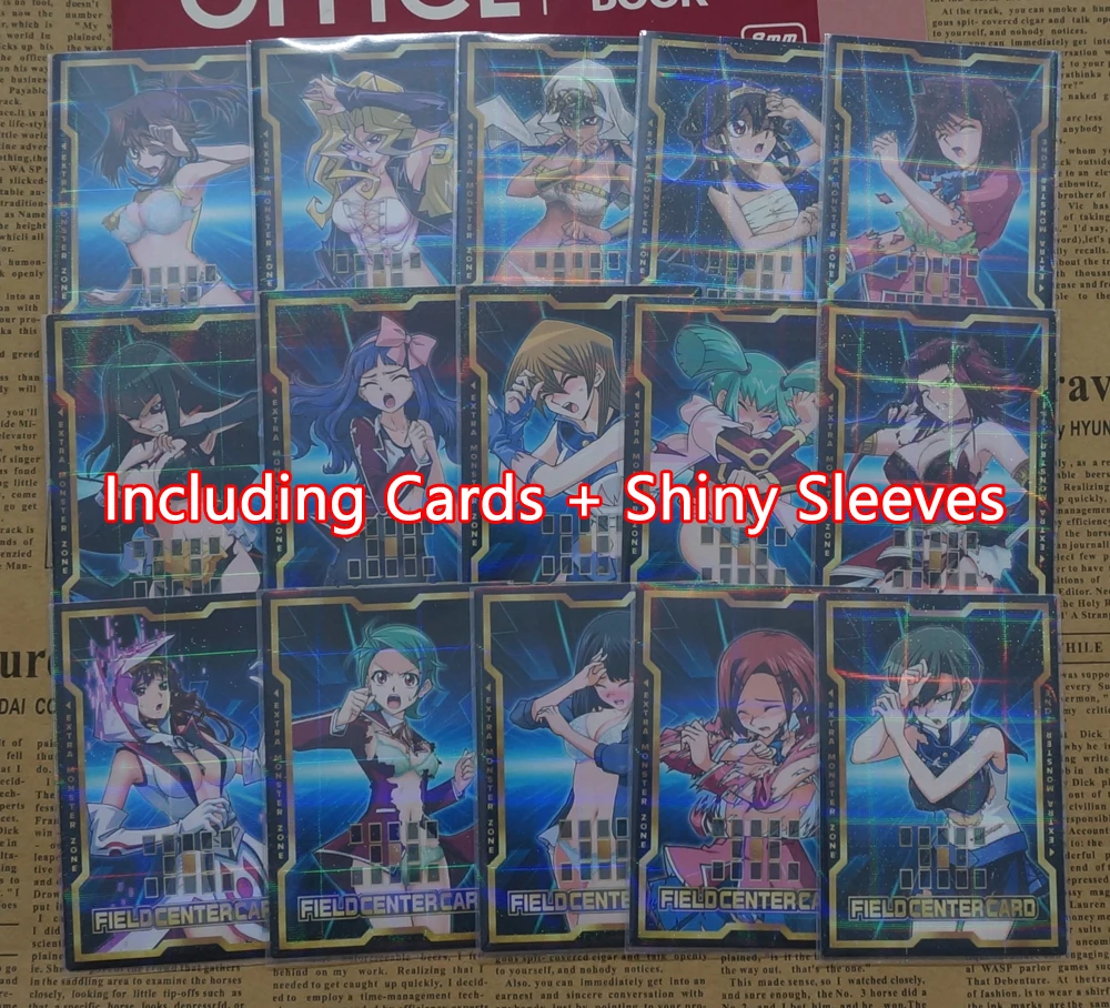 15pcs/set Yugioh DL Sexy Girls Ecchi Field Center Cards Waifu NSFW Battle Damaged Clothing DSOD Tea Gardner Game Collection Card