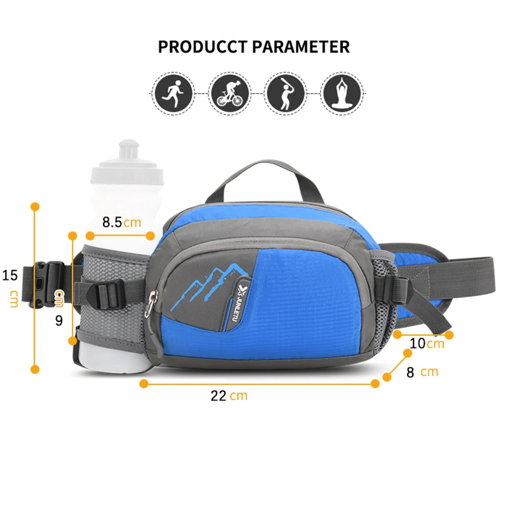 Running Waist Bag Sports Belt Purse Outdoor Fanny Pack With Water Bottle Holder Waterproof Phone Bag for Jogging for Hydration image 6