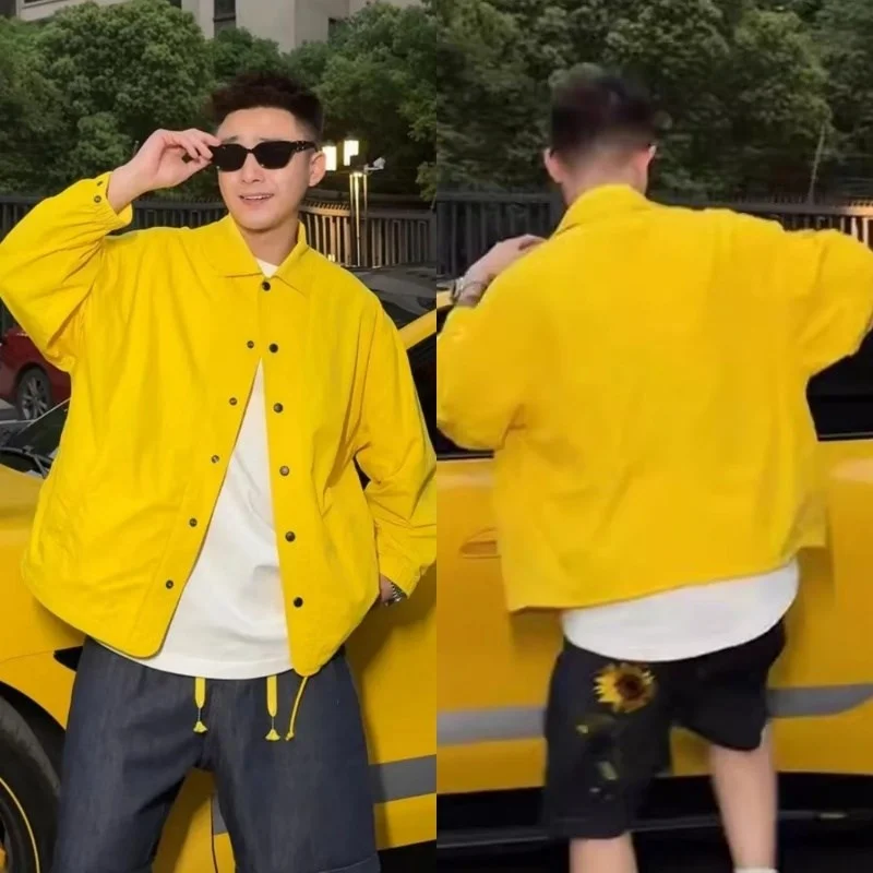 

Летняя мужская модная тонкая солнцезащитная куртка 2025 года, дышащая верхняя одежда в уличном стиле, с длинными рукавами, круглым вырезом, из полиэстера.