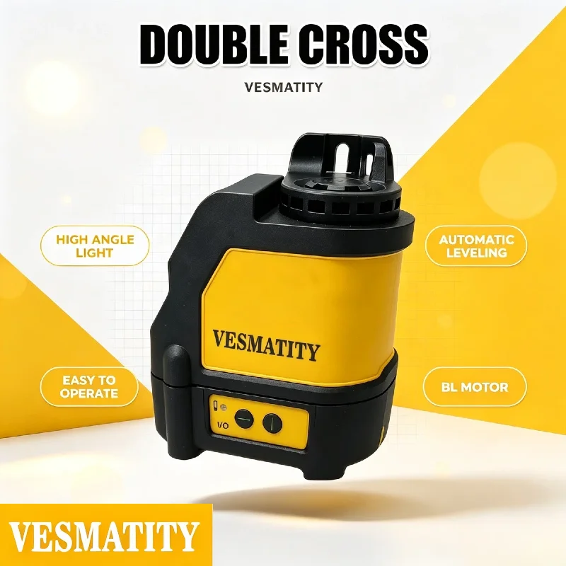 Vesmatity DW088CG Green Cross Line Laser Level Self Leveling High Precision Alignment for Construction Building Layout Pro Max