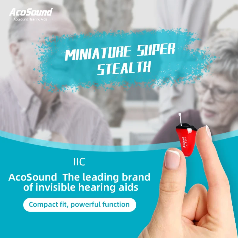 

Customized Digital 100% Invisible Hearing Aids For Deaf Ruby IIC Programmable In-The-Ear Wireless Earphones Sound Amplifier 2022