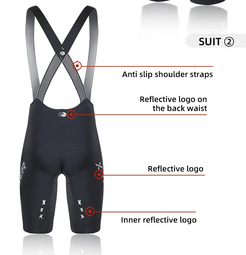 X-TIGER Cycling Bibs Men Comfortable Breathable Mtb Road Bike Shorts Quick-drying Sports Bib Pants