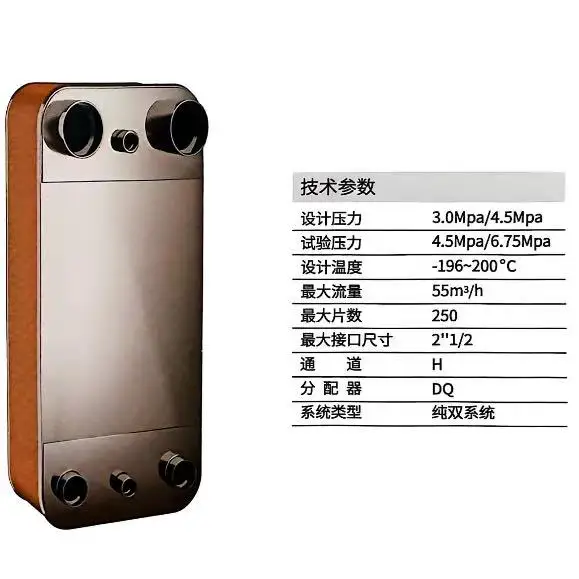Forwon FHC132FS Patented Dual-System Plate Heat Exchanger | Stainless Steel Copper | CE Certified | High Efficiency Heat