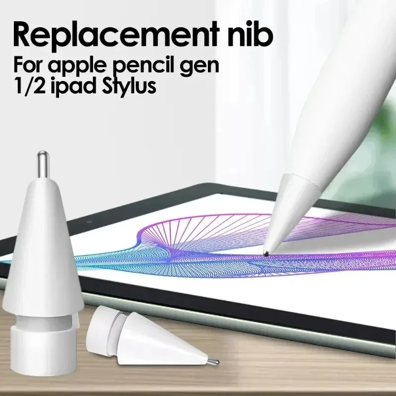 Upgraded Pencil Tips for Apple Pencil 1 2 Replacement Wear-resistant Stylus Pen Tips for IPencil with Precise Control Spare Nibs