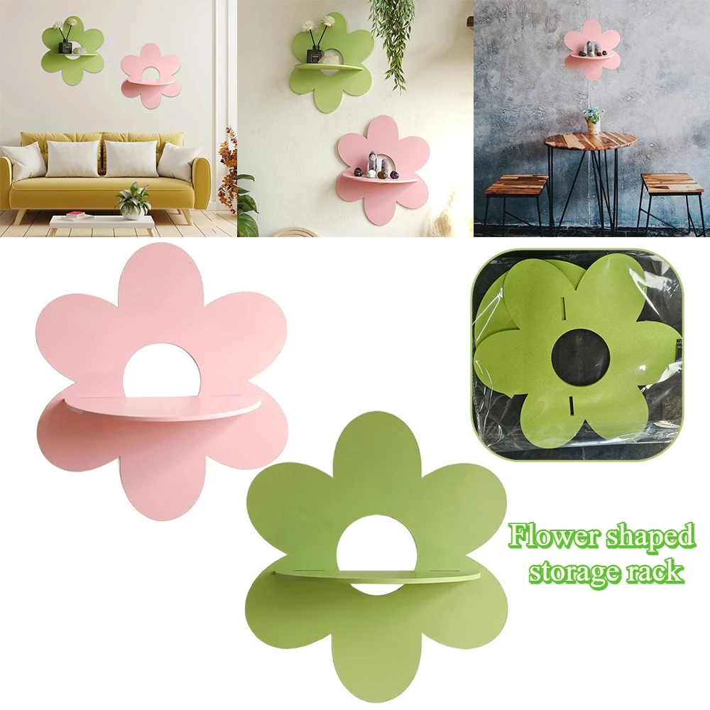 1PC Flower Shelf Display  Art Wall Decorations Floating Plant Shelf for Bathroom Home Room Decorations Gift Bedroom Estanteria