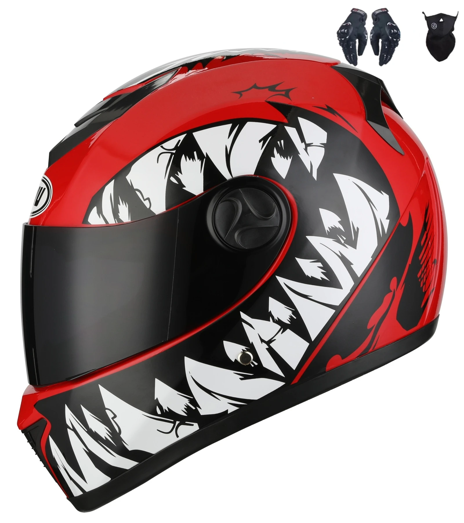 Casco-Casque de moto intégral pour adultes, casque de motocross, casque de vélo de course, lentille de tourisme, double visières, 2 avocats