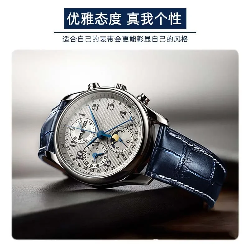 Cinturino per orologio in pelle di vitello per Longines Masters Collection Cinturino per orologio Bracciale in pelle di vacchetta 19mm 20mm 21mm 22mm Cinturino L3