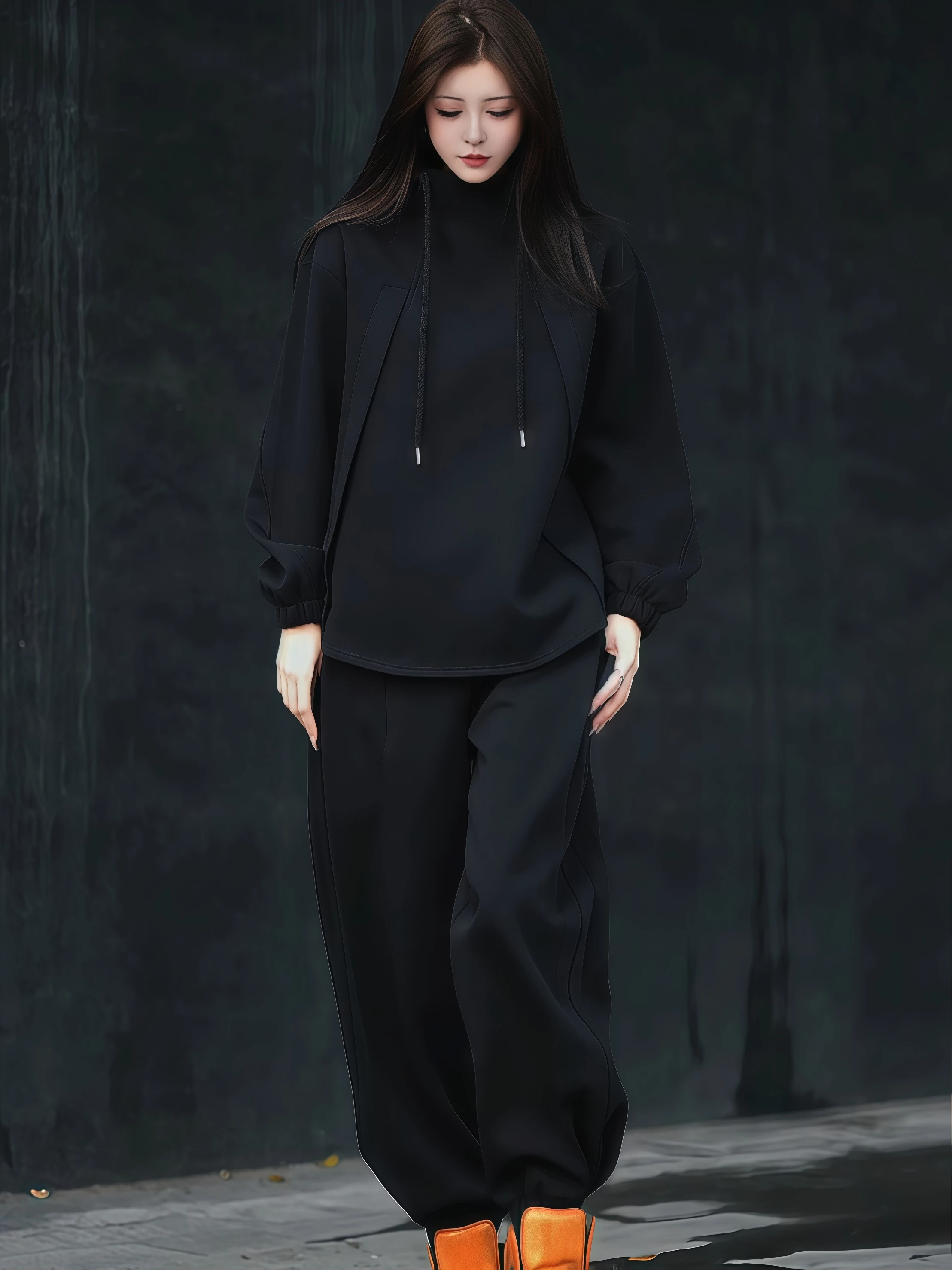 

Зимний повседневный спортивный костюм с капюшоном на флисе для мужчин: модный универсальный комплект из свитшота и брюк для молодежи, доступный онлайн