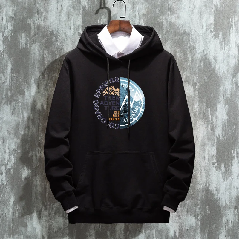 

Мужская толстовка свободного кроя, весна-осень, в корейском стиле, модная, больших размеров, спортивная, с длинным рукавом, повседневная, с капюшоном, для пар