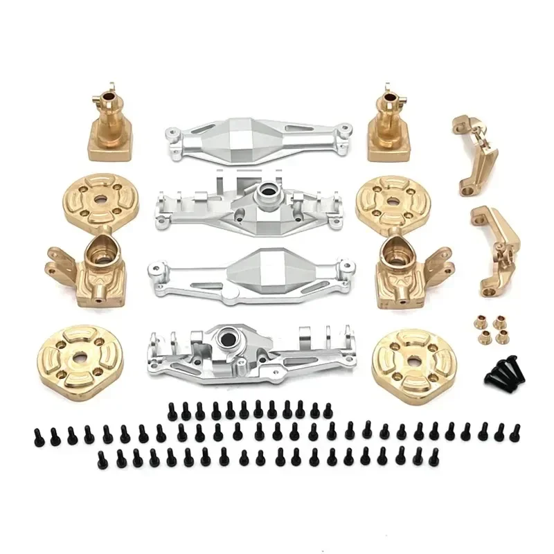 Voor- en achterasbehuizing Messing Cup C-zadelasafdekking voor Hyper GO MJX H12Y H12+ Metalen upgrade-onderdelen RC Crawler Auto Vrachtwagen Buggy