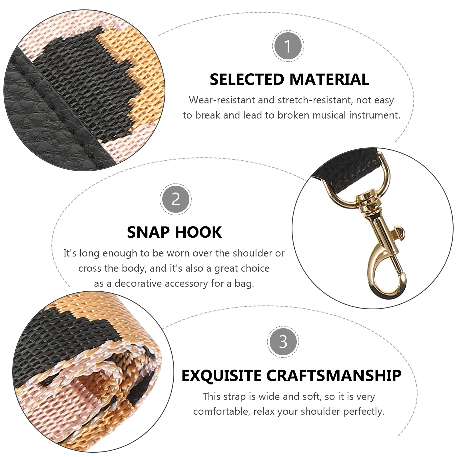 

Shoulder Bag Strap Belt for Crossbody Handbag Purse Replacement Straps Handbags Adsjustable Miss