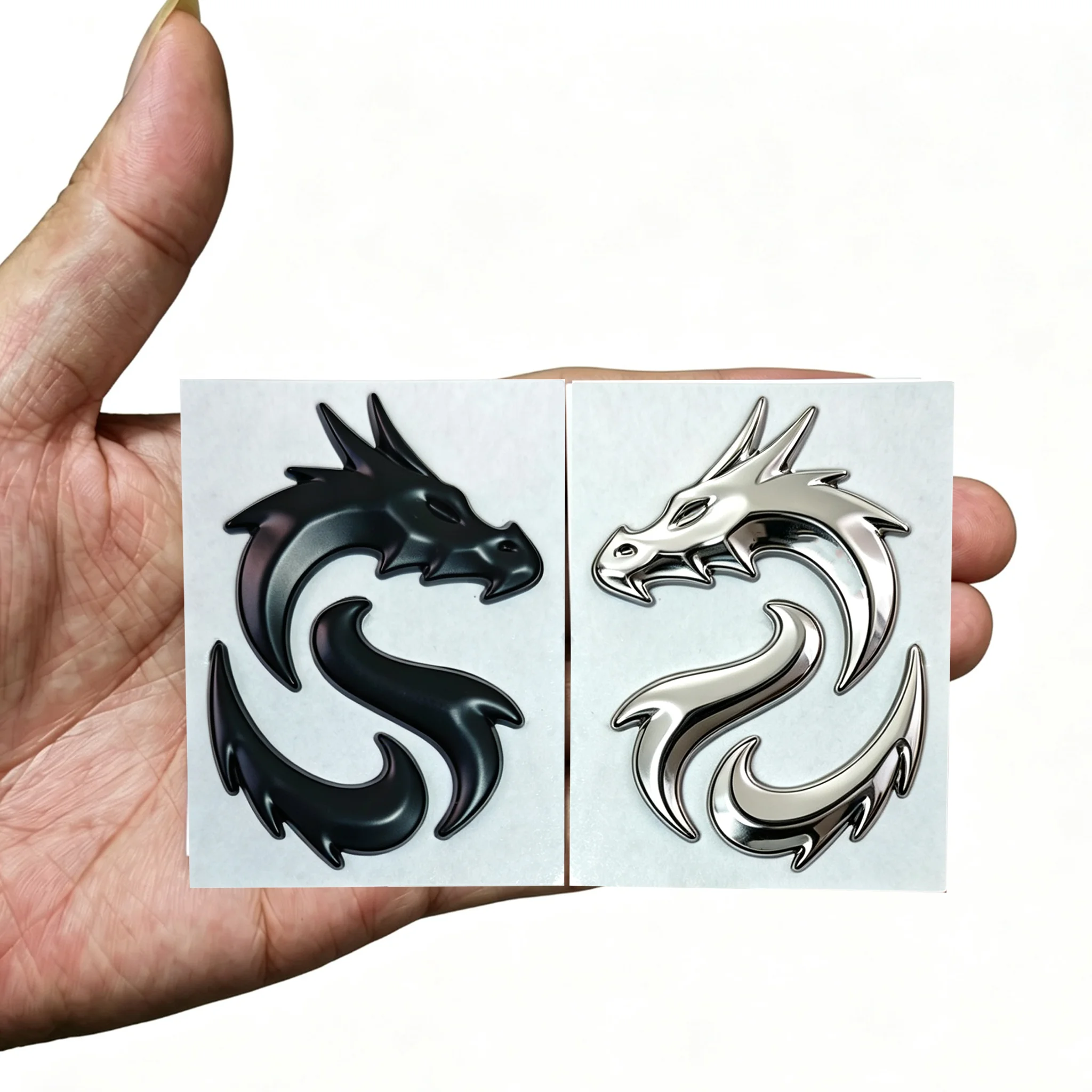 3D Metal Car Emblem Leaf Side Wing Luggage Compartment Badge Sticker - Automotive Decorative Modification Body Badge Accessories