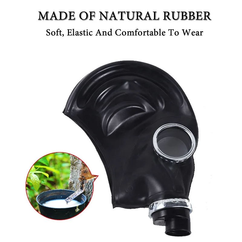 New 64 Type Multipurpose Black Gas Full Mask Respirator Painting Spray Pesticide Natural Rubber Mask Chemical Prevention Mask