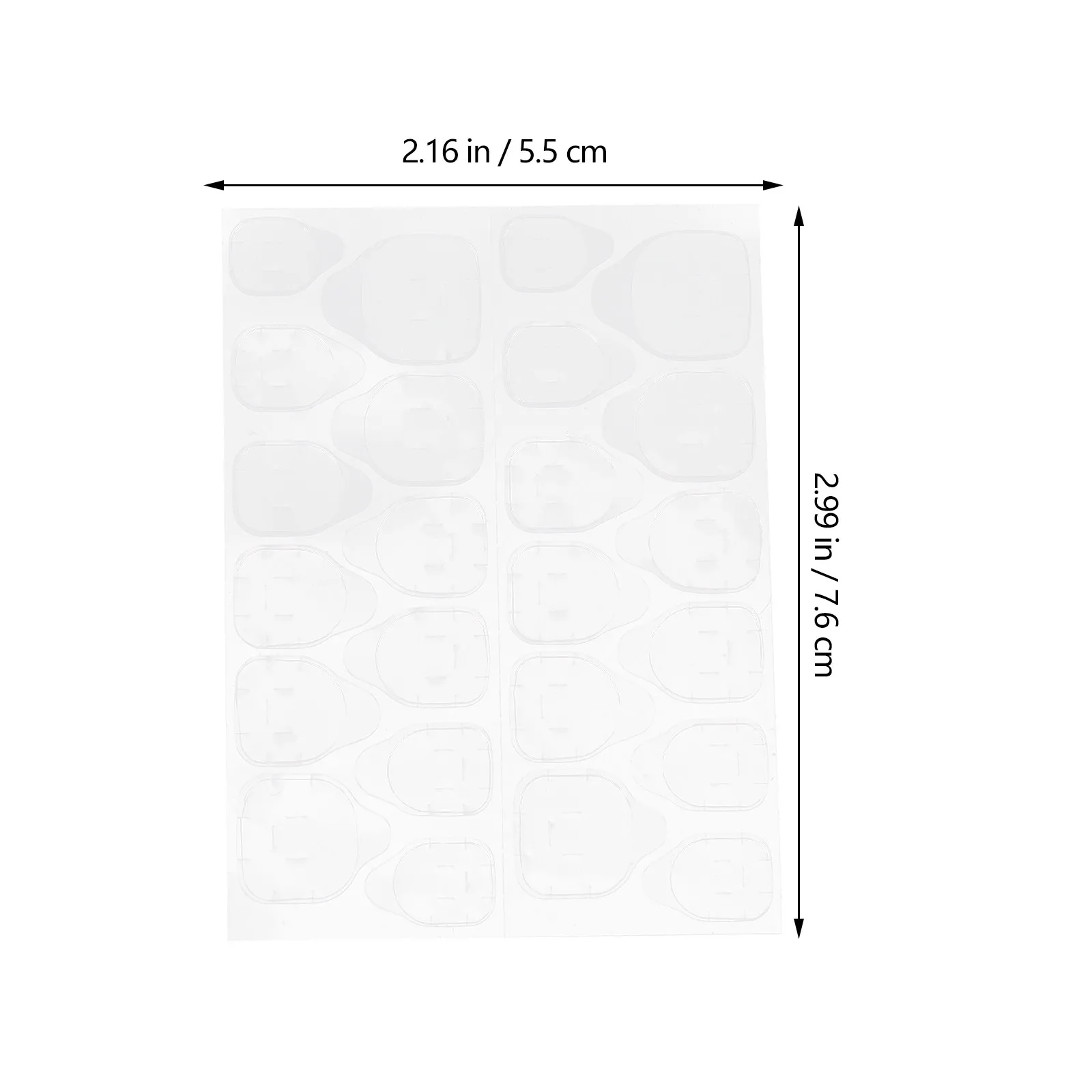 50Sheets Adhesive Jelly Glue Toenail Tabs False Nails Tips Press on Nail Stickers Easy Apply Nail Art Tabs Toenail Stickers