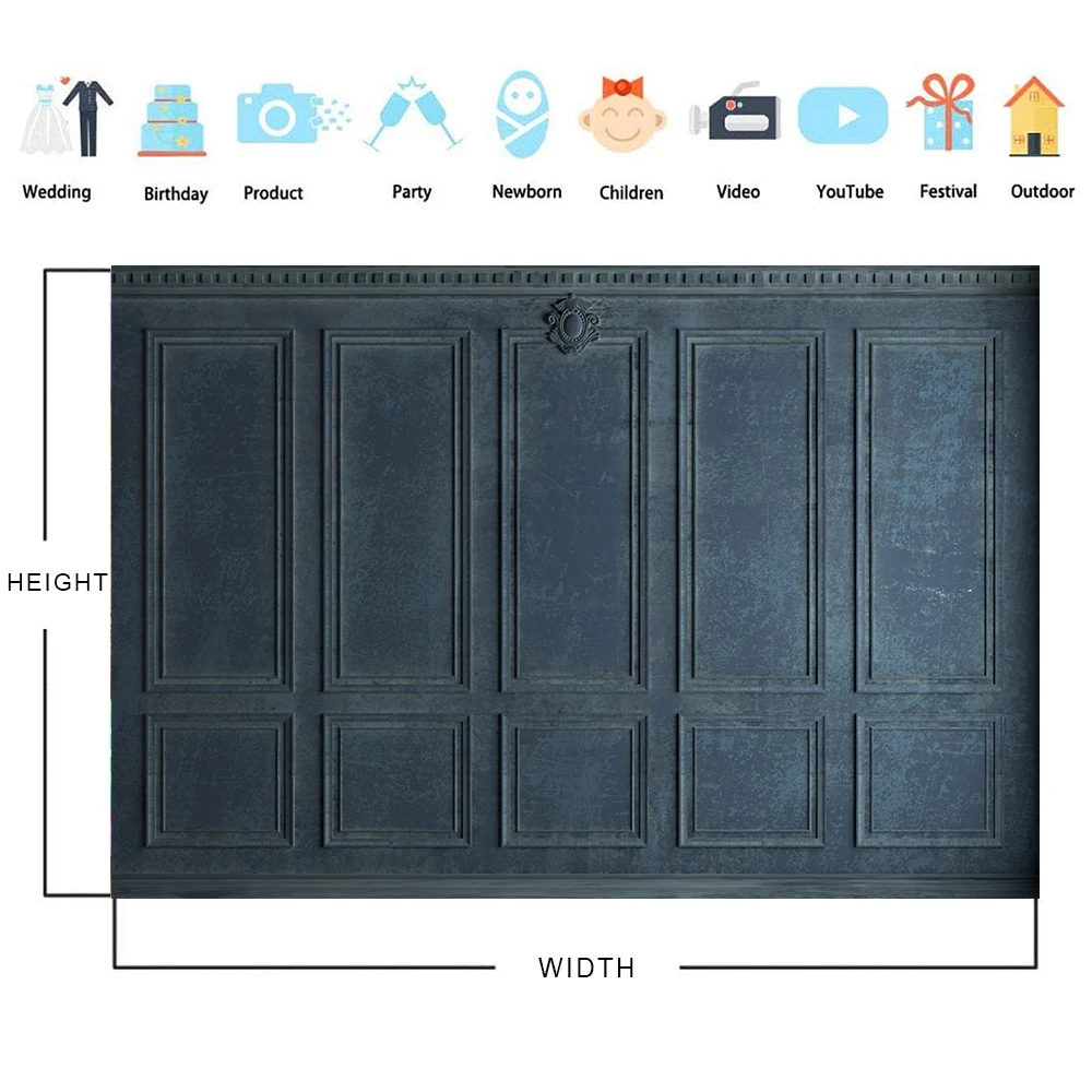 Interior Retro Door Photography Background Castle Palace Wedding Baby Shower Photocall Backdrop Vintage Wall Studio Photo Prop