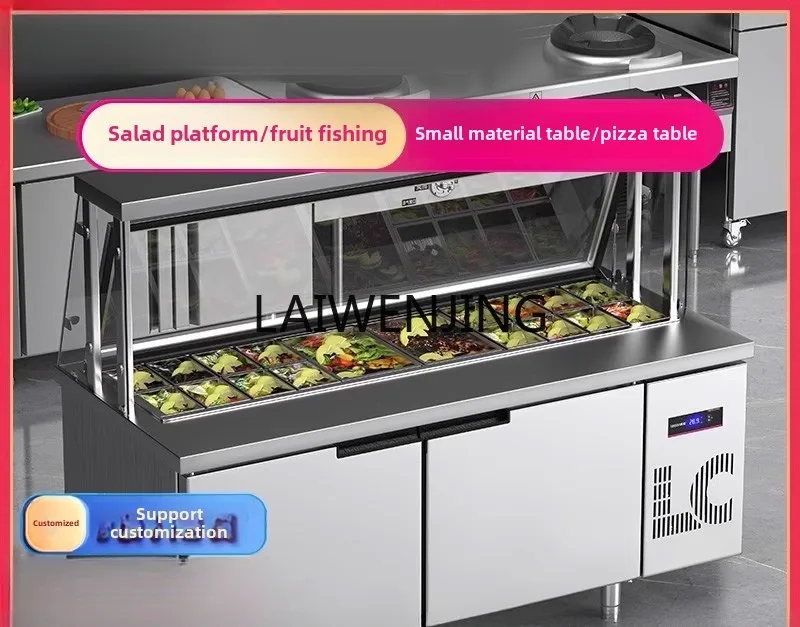 

MJY прорезящий салат, тайваньская фруктовая рыболовная консоль, витрина для холодных блюд для пиццы