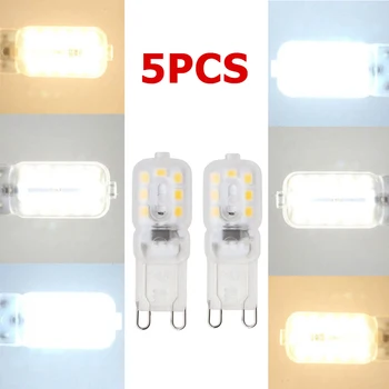 5 ピース/ロット G9 LED 電球 3 ワット 14LED 調光可能なシリコンランプクリア/乳白色シェル電球交換ハロゲンランプ家庭用 110/220V