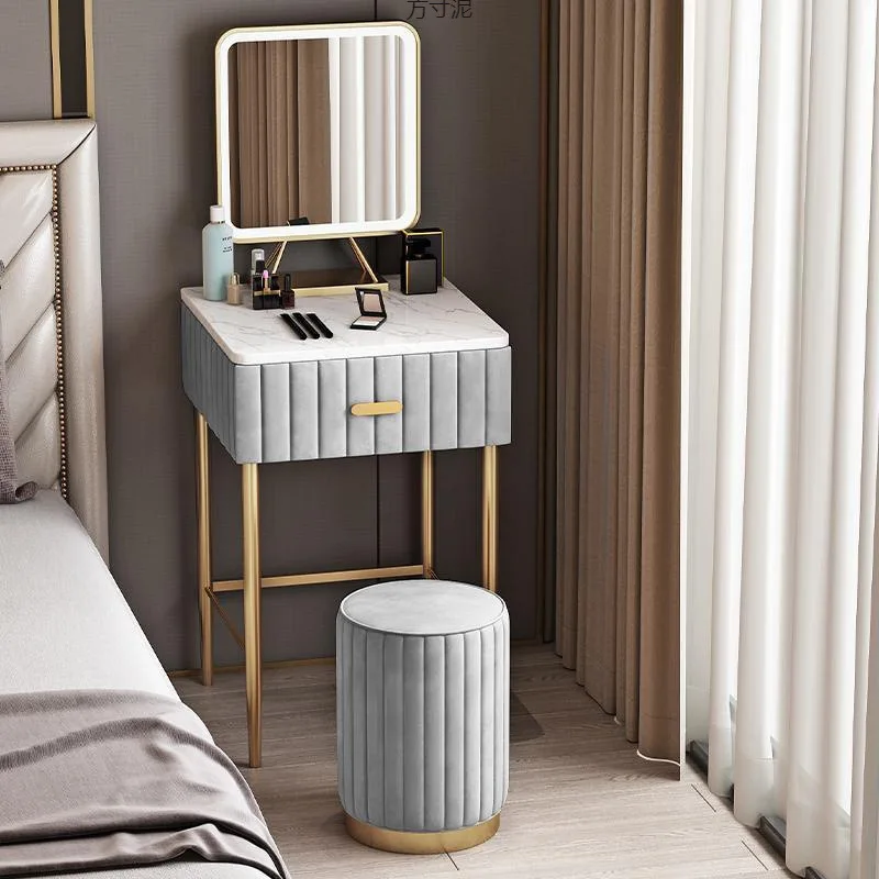

Marble simple mini 40 dressing table small apartment dressing table 40cm small ultra-small counter bedside