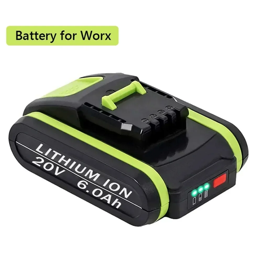 

2022 neue power werkzeuge wiederaufladbare ersatz batterie 20v 6000mah lithium-für worx wa3551 wx390 wx176 wx178 wx386 wx678