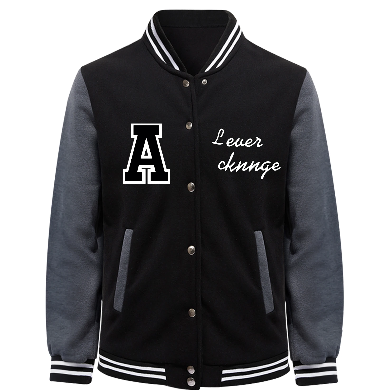 

Мужская куртка с художественным словом и буквенным узором, модная свободная бейсбольная майка, мягкая повседневная уличная одежда, осенняя флисовая мужская одежда