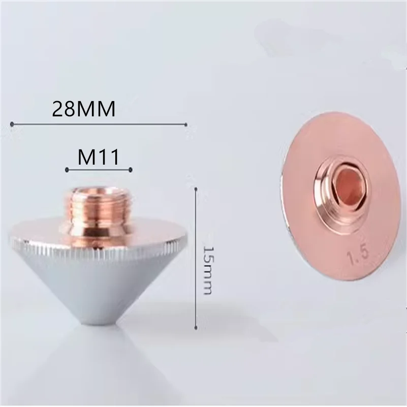 maquina de corte do laser da fibra otica bocal da dupla camada de cobre fora d28 mm m11 elevacao 15 mm 08 12 13 14 15 16 176 01