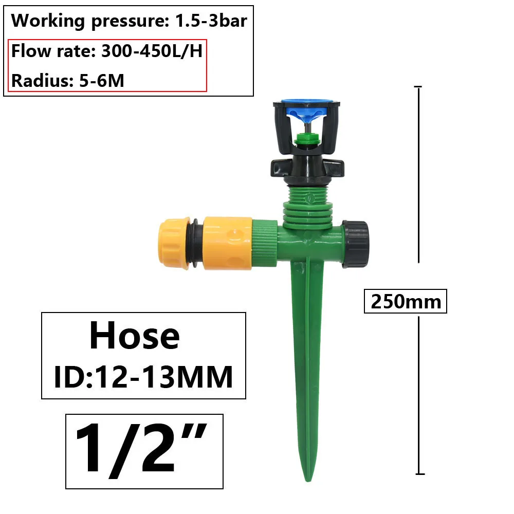 360 Degree Rotating Garden Watering Sprinkler 1/2\