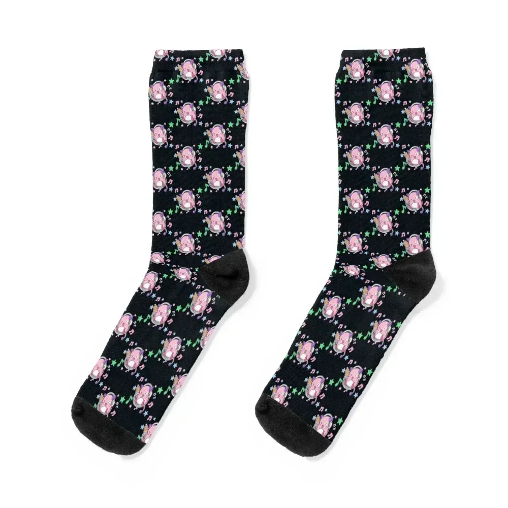 

pink bean maplestory cat Socks soccer anti-slip floor FASHION Hiking boots Socks Men's Women's