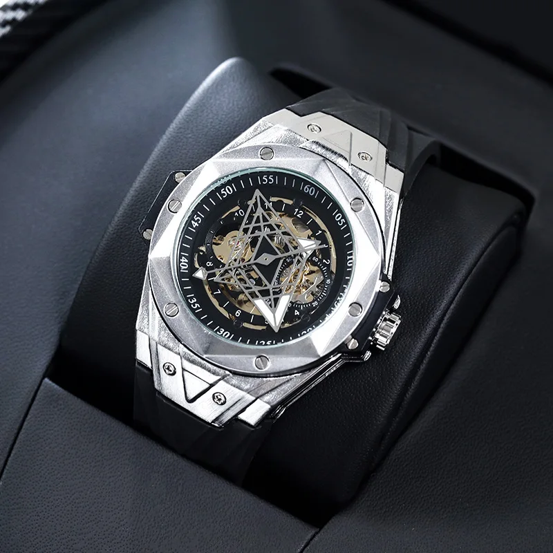 !!New Men's Automatic Mechanical Watch with Luminous Function Customized Trendy Branded Wristwatch254