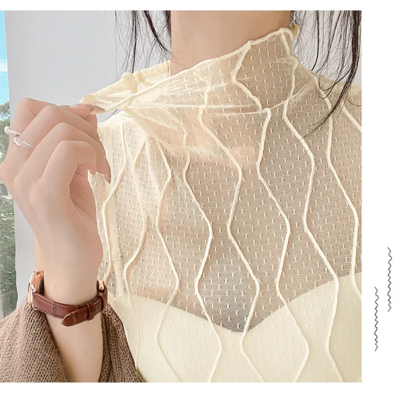

Mesh Fake for Women Versatile Universal Lace Autumn Winter Sweater Collar Low Neckline Artifact Inner Layer Base Vest