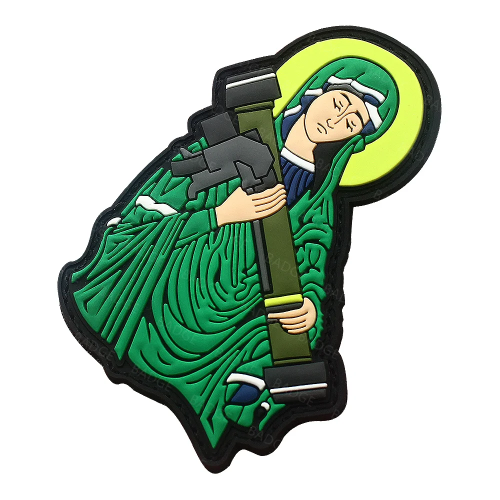 Blessed Virgin Mary Goddess Embroidery Patches for Clothing Motorcycle Jacket Backpack PVC Female Deity Badge Patch Applique