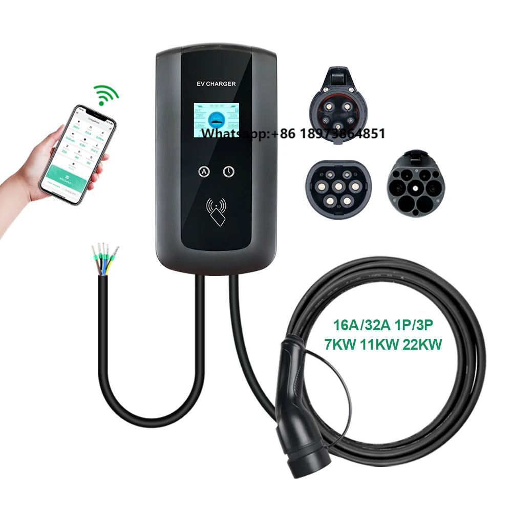 

Sigma Type 2 32a 7kw 1P 3P 16a 11kw 32a 22kw Wallbox Fast Electric Car Ev Charging Charger Station