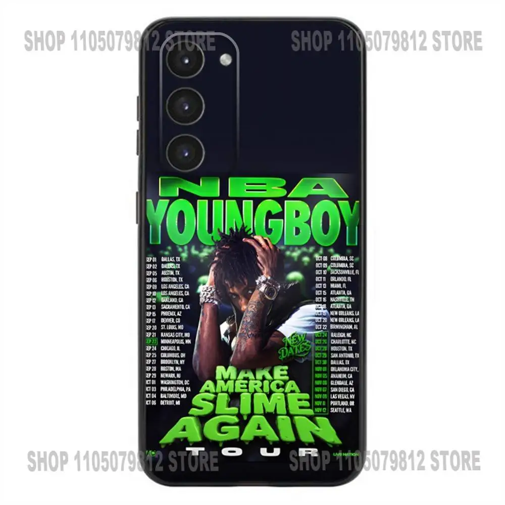 YoungBoy Never Broke Again Tour 2025 جراب هاتف لهاتف سامسونج جالاكسي A20,21s,22,31,32,52,53,72,73,80,91 غطاء أسود من السيليكون الناعم
