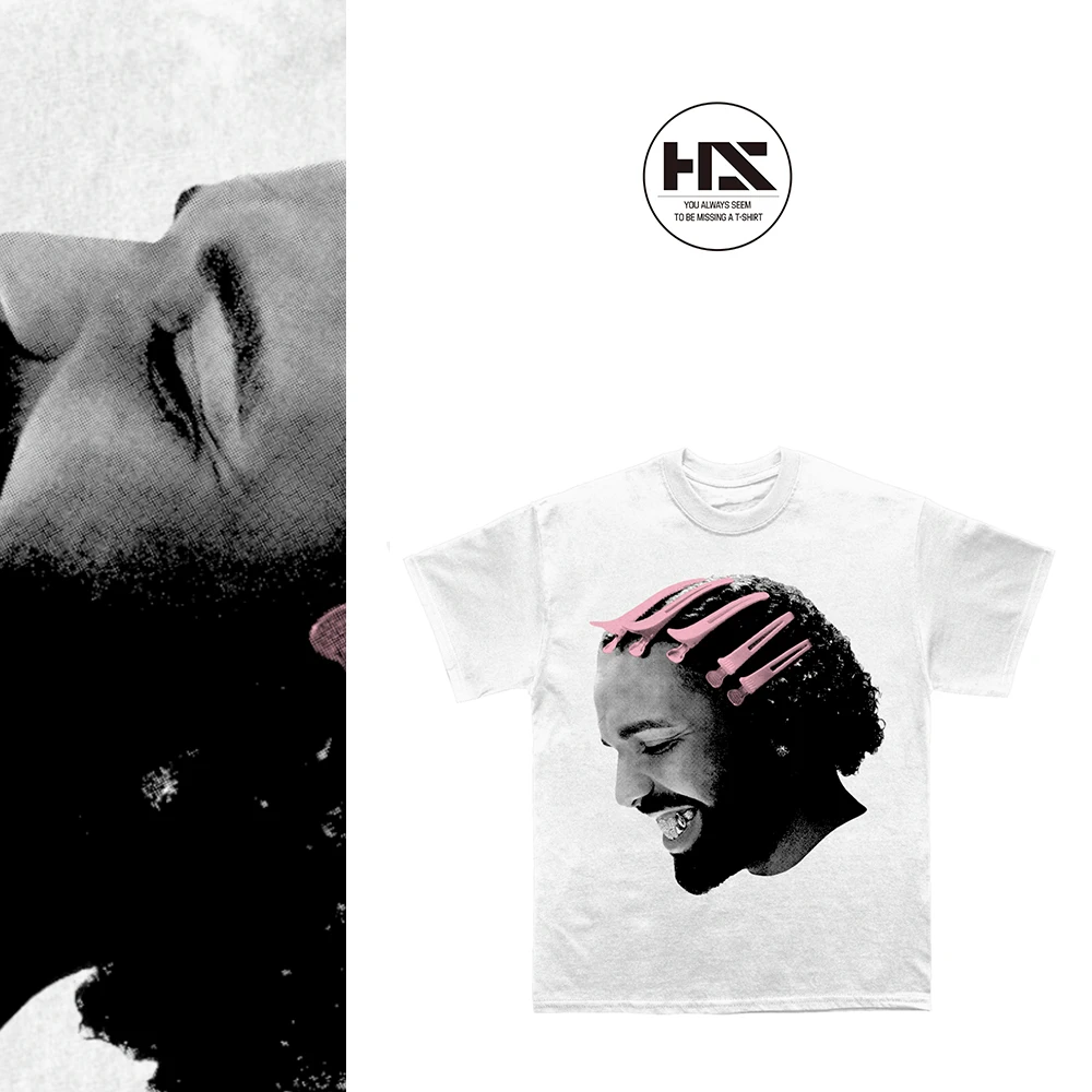 Vintage Cotton Tee Men's Oversize T-shirt Rap Tshirt HighStreet Retro Mens Clothing Trend Rapper Hip Hop New in Tops & Tees Y2k