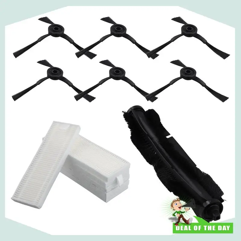24-Hour Delivery 13Pcs Roller Brush Filter Side Brush Replacement Parts For Qihoo 360 S10 X100 Max Robotic Vacuum Cleaner