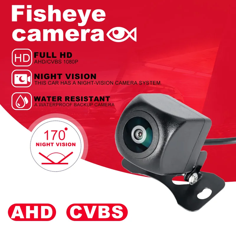 واسعة 170 °   كاميرا احتياطية عالية الدقة |   720P/1080P دقة مزدوجة ورؤية ليلية محسنة للخلف الواضح