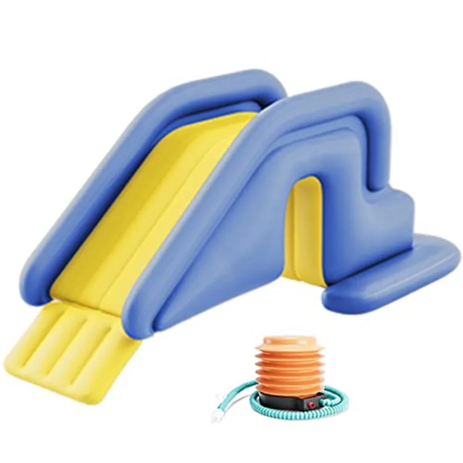 Backyard inflatable pool slide for summer swimming durable PVC material blue color universal fit for all inflatable pools