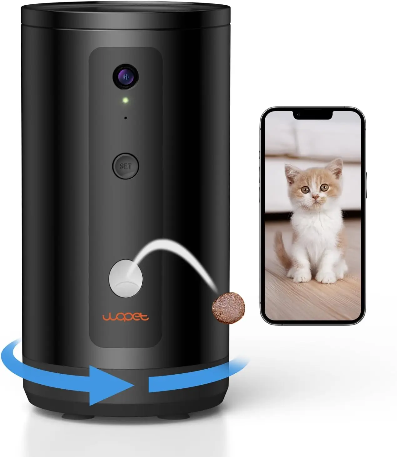 Câmera para cães e gatos, Pet Camera, Tratar Dispensação para cães