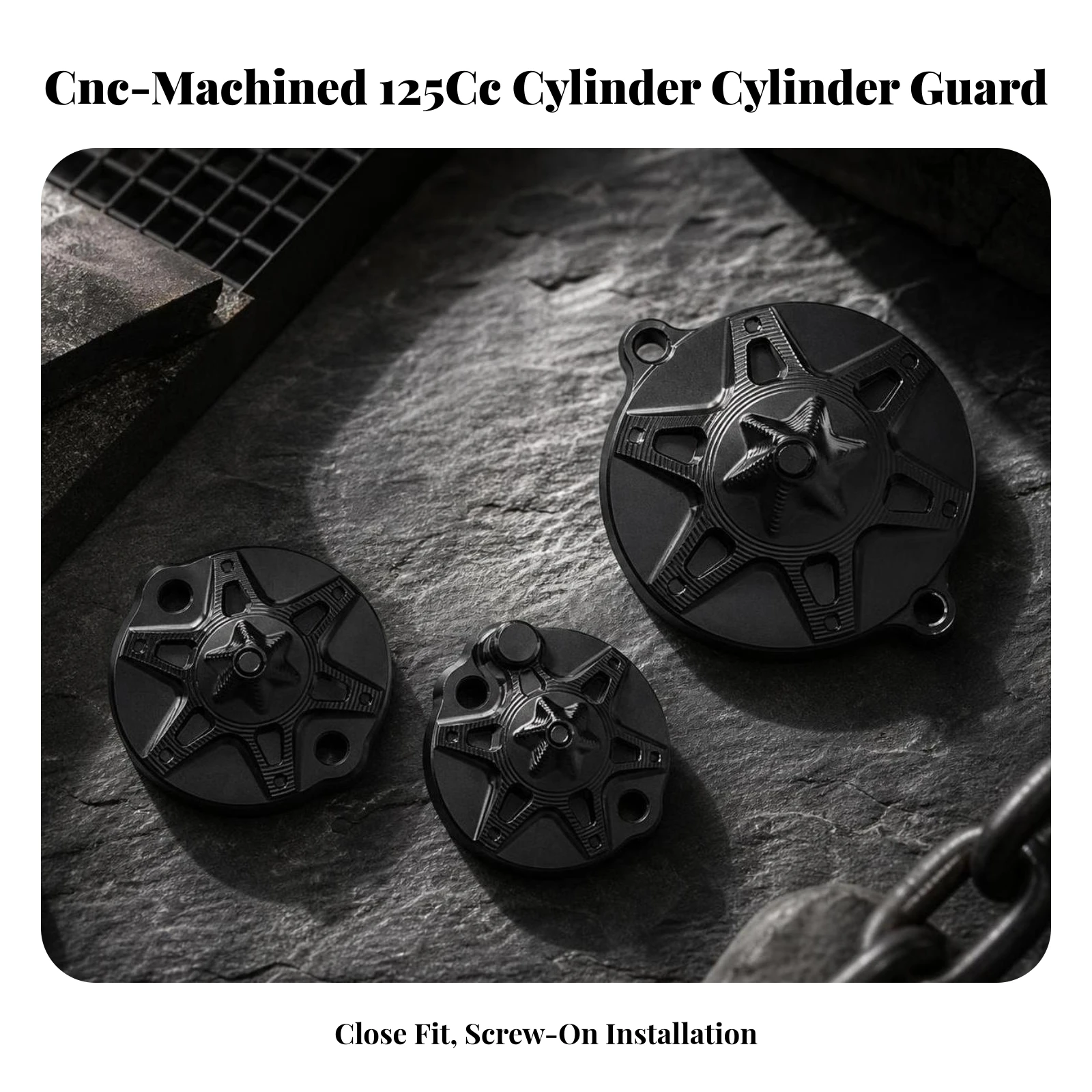 3 Pieces Engine Guard Cylinder Head Cover Long-Lasting Motorcycle Engine Covers Cylinder Head Protector Easy Install Lightweight