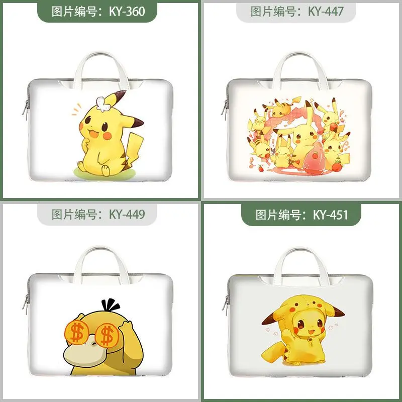 

Pikachu anime merchandise Laptop Bag Cinnamoroll Cute Large Capacity Tablet Organizer Cartoon Handbag Laptop Case 12in 14in 16in