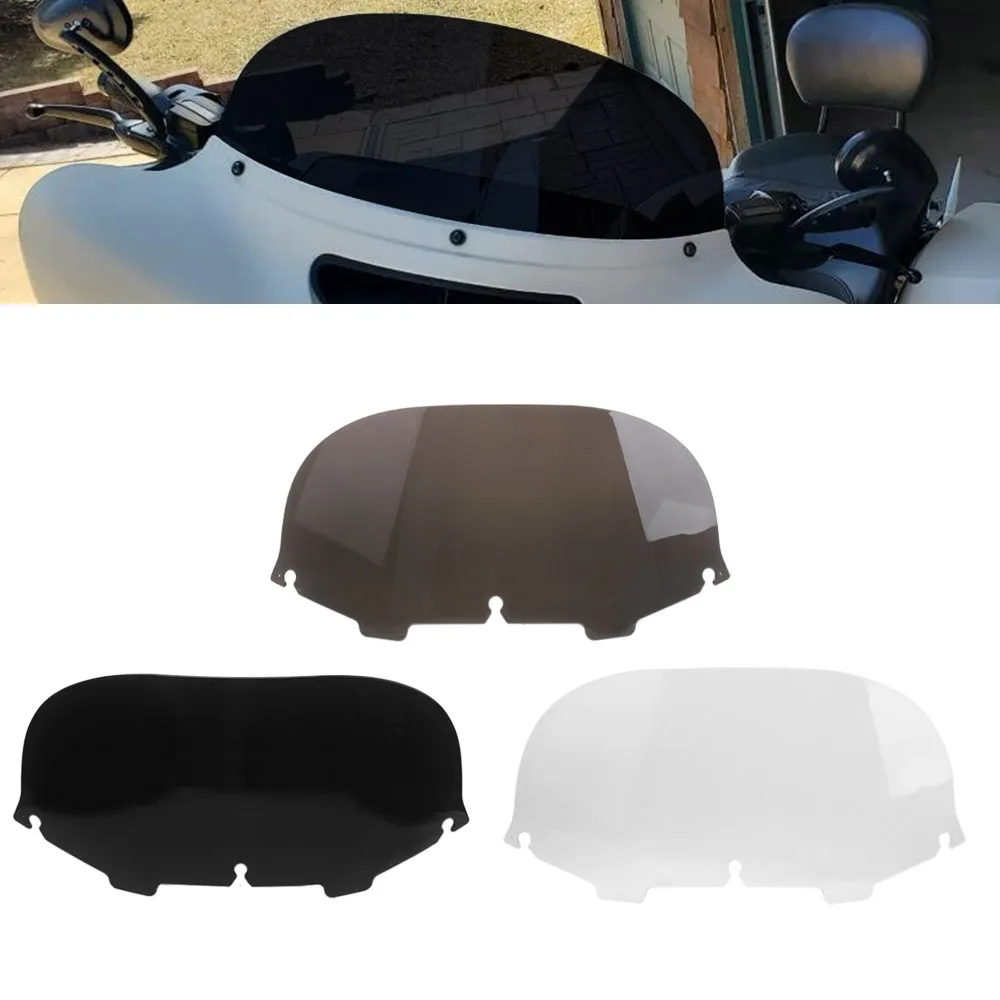 

Brand New Wind Deflector Windshield Abs Fit For Harley Touring FLHT/FLHTC FLHTCU FLHTP FLHX Trike 1996-2013 Smoke Black Clear