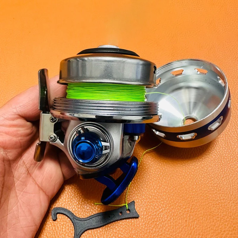 Imagem -03 - Spincast Reel J39 Carretel de Pesca de Alta Capacidade Mais 1bb Bobina de Metal Fechada com Vertentes Linha pe 80m 2023 Novo