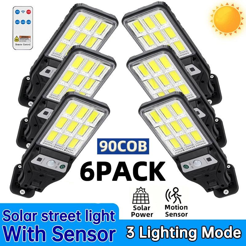 350000LM أضواء الشمسية في الهواء الطلق محس حركة الشمسية 3 طرق مقاوم للماء الأمن جدار الإضاءة ل فناء حديقة باب ضوء الشارع #1