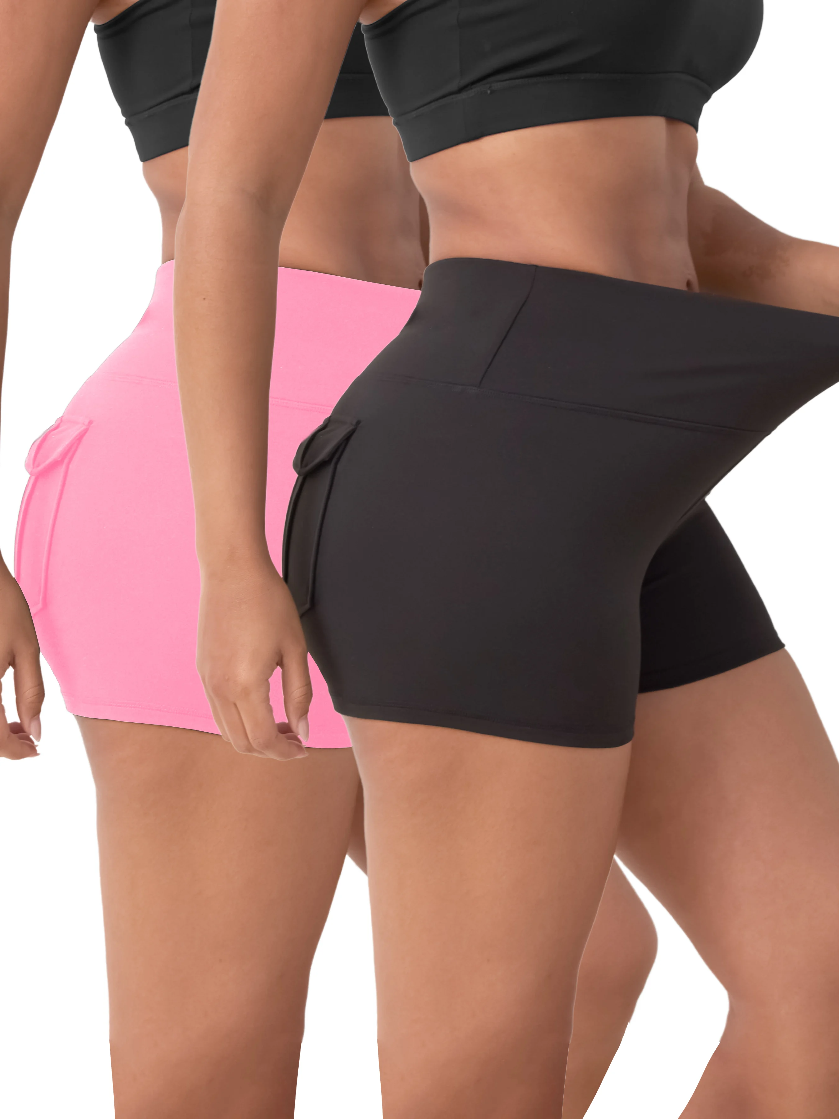 2025 Summer New Women‘s Yoga Shorts Quick Drying 2 Pockets Sportswear Woman Gym Clothing Suitable for Running Squats Pilates