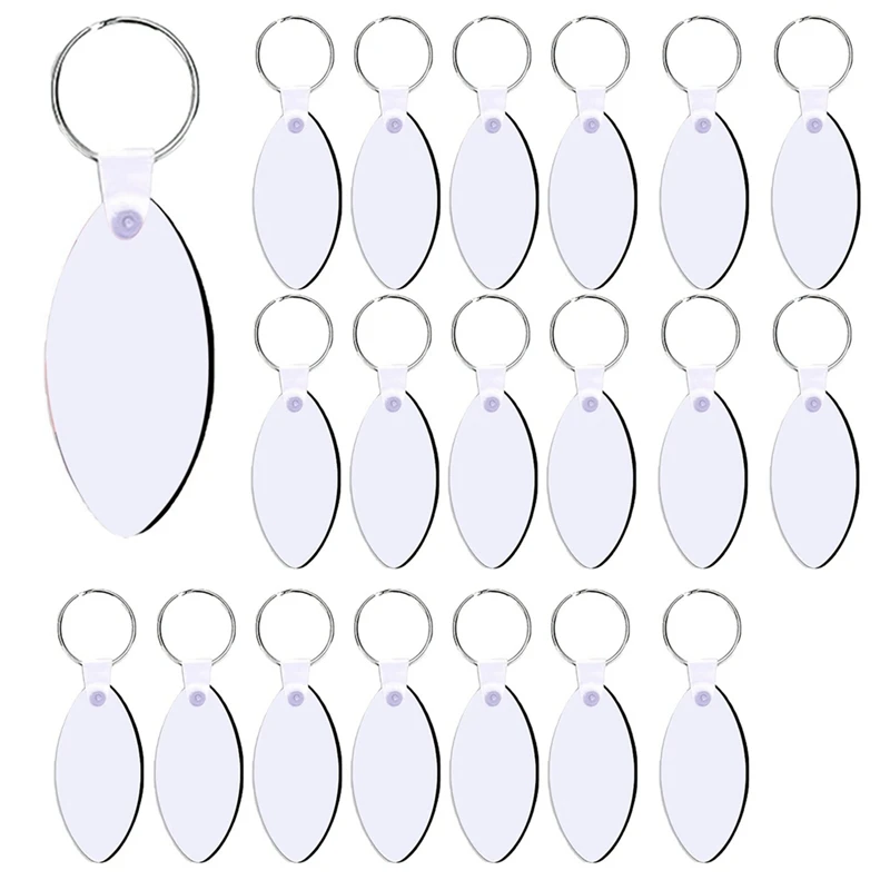 Sublimation Keychain Blanks MDF Double Sided Heat Transfer Football Sublimation Keychains Blanks Bulk