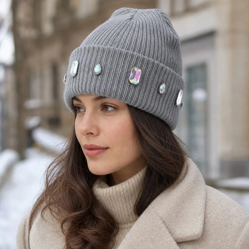 Casual Cotton Knitted Beanie Hat Knitted Texture Brimless Style Winter Knit Hat Warm Coverage Pullover Hat Cold Weather Wear