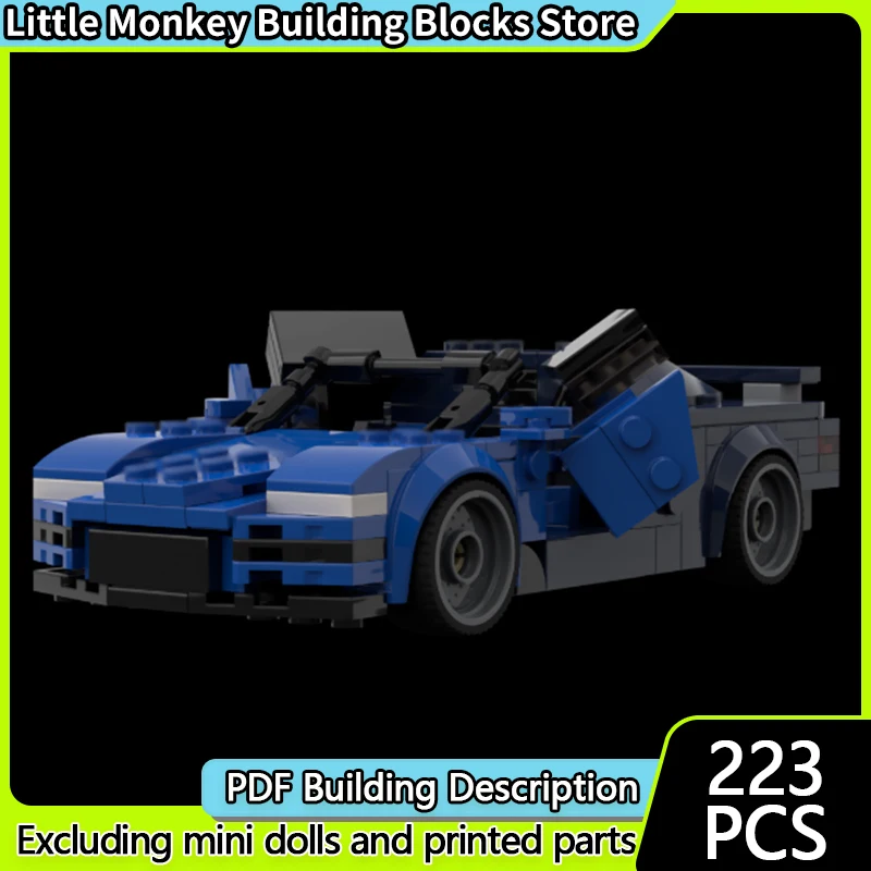 스피드 레이싱 카 모델 MOC 빌딩 블록 하이브리드 슈퍼 스포츠카 모듈형 기술 어린이 휴일 선물 조립 장난감 세트