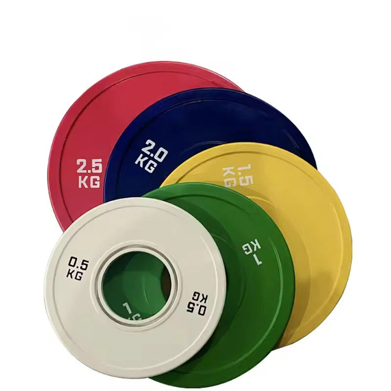 Home Gym Strength Training Powerlifting Colourful Rubber Barbell Discs Bumper Plate Fractional Weight Platepromote sales