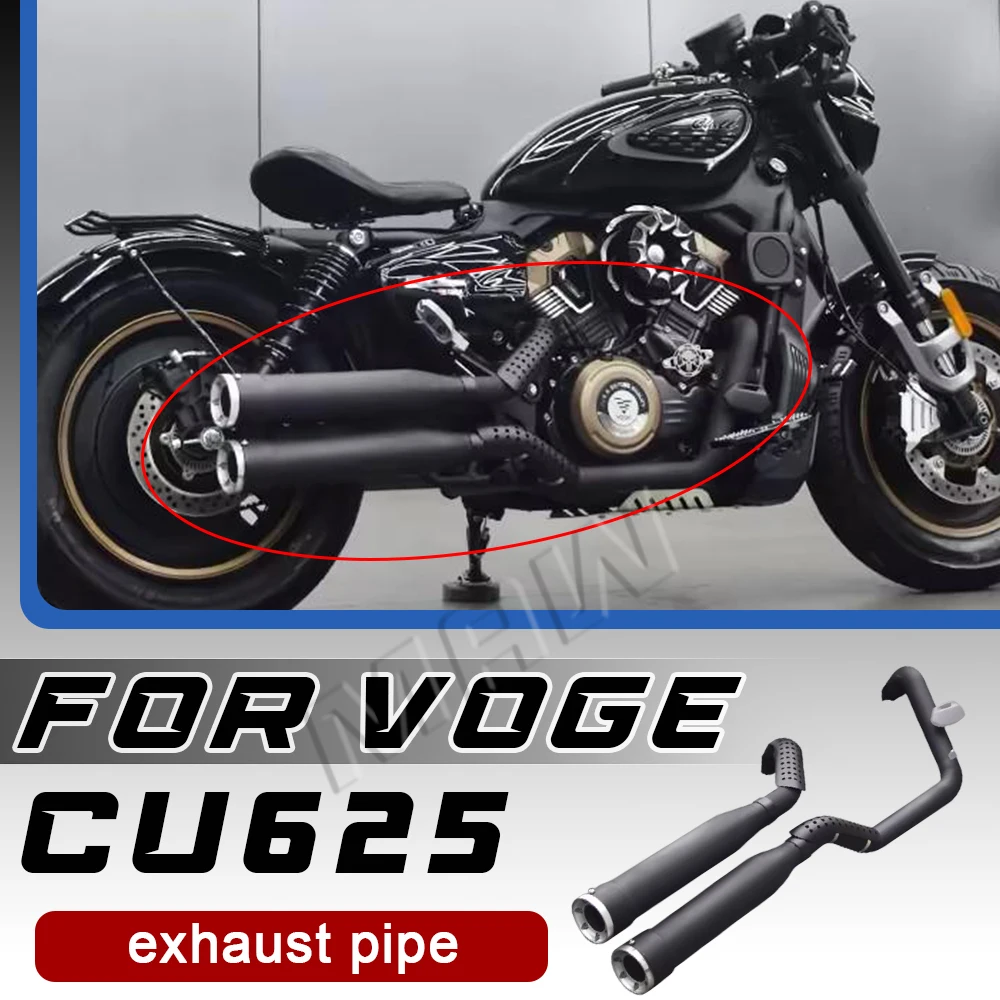 

For VOGE CU625 modified right double outlet exhaust pipe direct mounting accessories